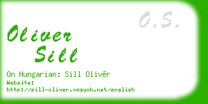 oliver sill business card