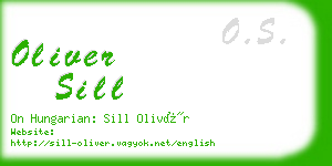 oliver sill business card